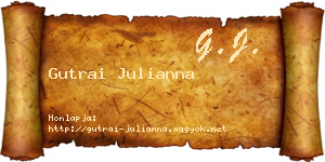 Gutrai Julianna névjegykártya